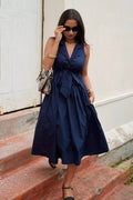 Navy Blue CM Knot Dress